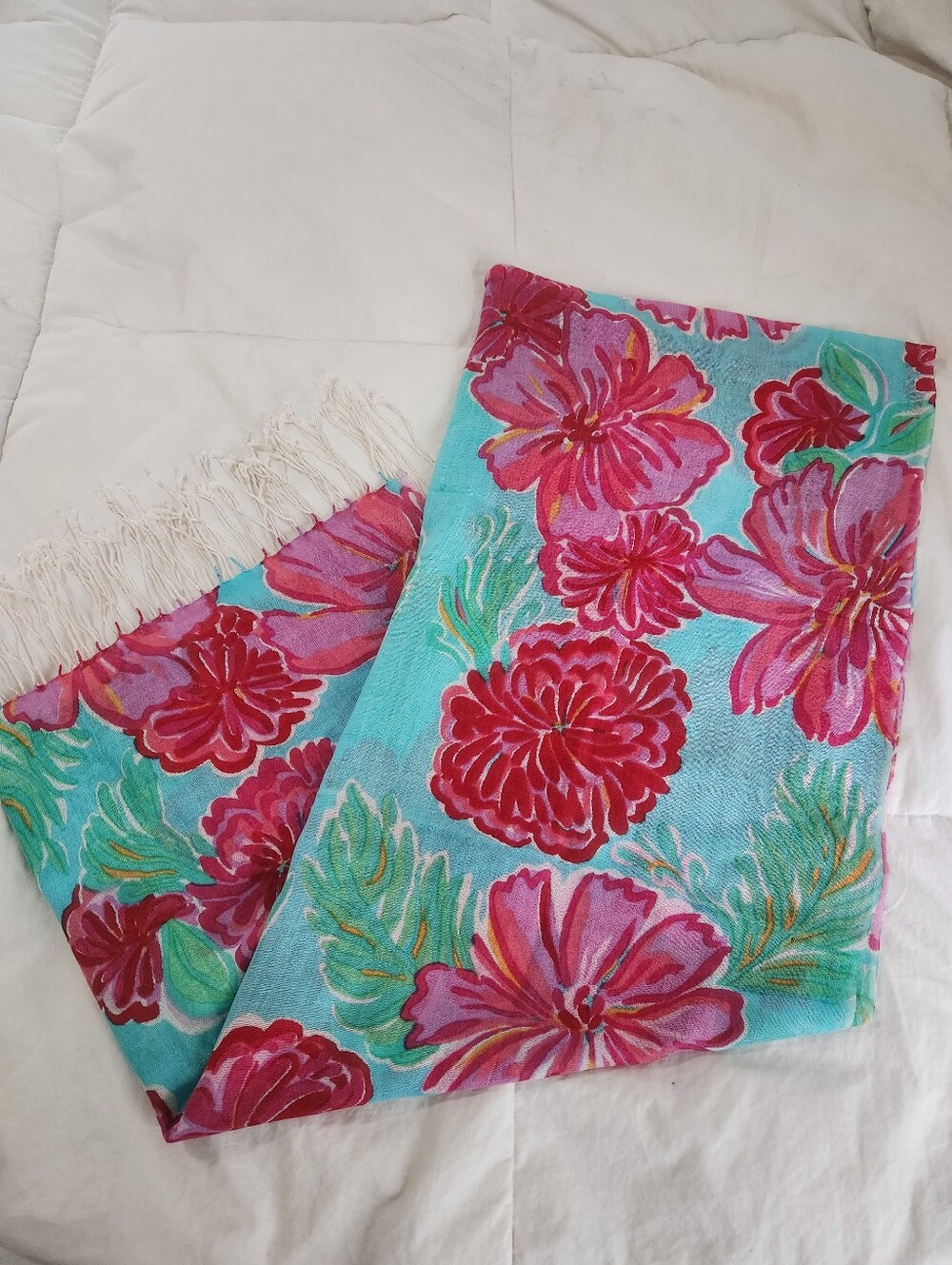 Lilly Pulitzer Silk & Cashmere Murfee Scarf/wrap 29" X 74"